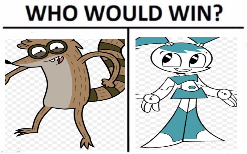 Rigby vs jenny | image tagged in memes,who would win,funny memes | made w/ Imgflip meme maker