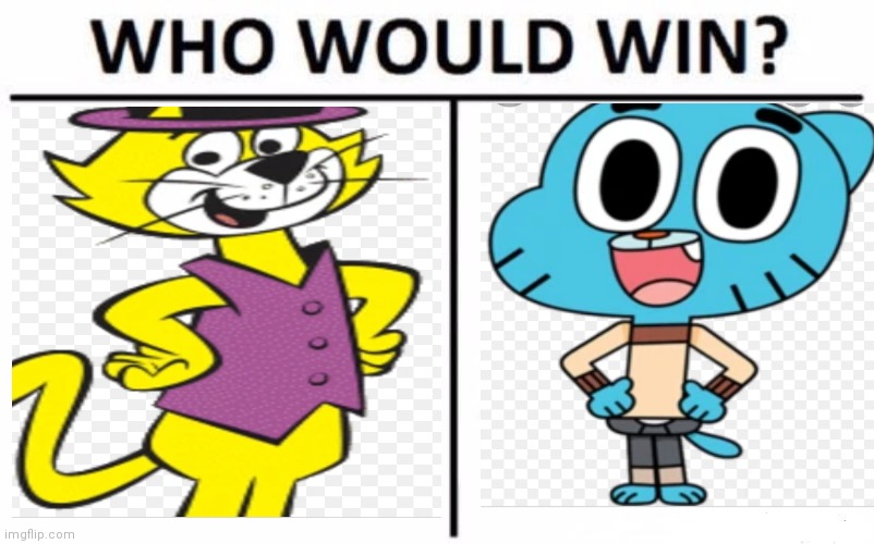 Top cat vs gumball | image tagged in memes,who would win,funny memes | made w/ Imgflip meme maker