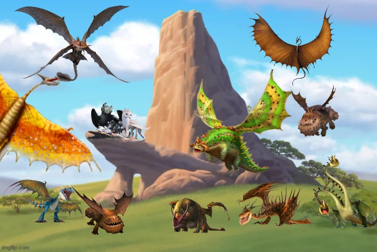 Circle of Life but with Dragons | image tagged in pride rock,httyd,how to train your dragon,lion king,circle of life | made w/ Imgflip meme maker