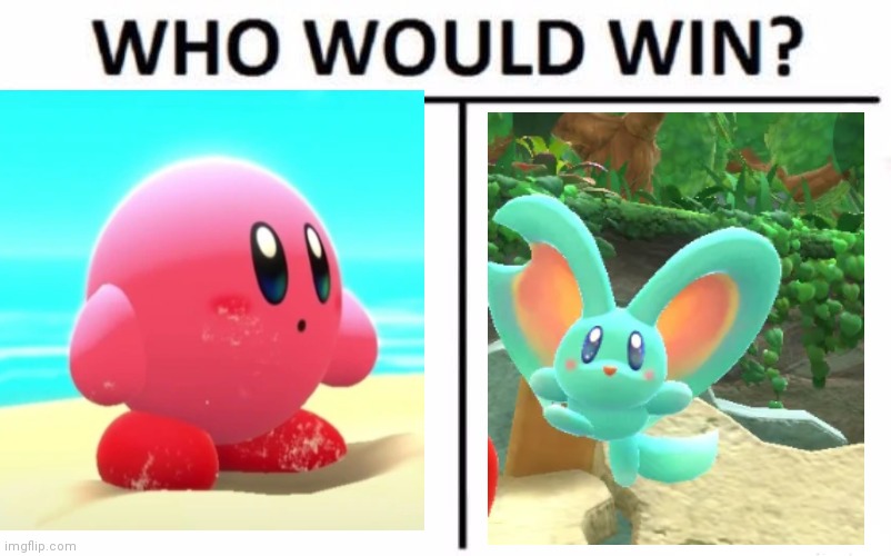 Kirby vs elfilin | image tagged in memes,who would win,funny memes | made w/ Imgflip meme maker