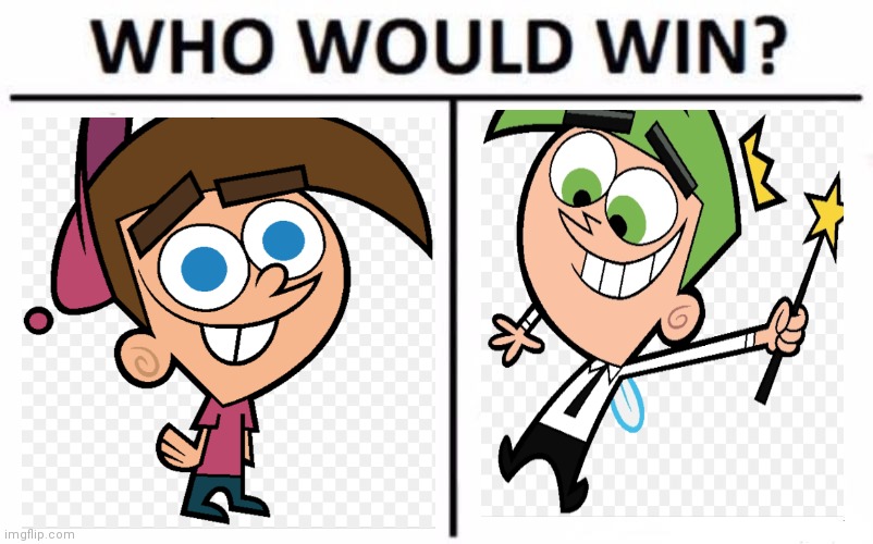 Timmy Turner vs cosmo | image tagged in memes,who would win,funny memes | made w/ Imgflip meme maker