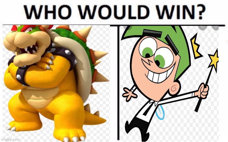 Bowser vs cosmo | image tagged in memes,who would win,funny meme | made w/ Imgflip meme maker