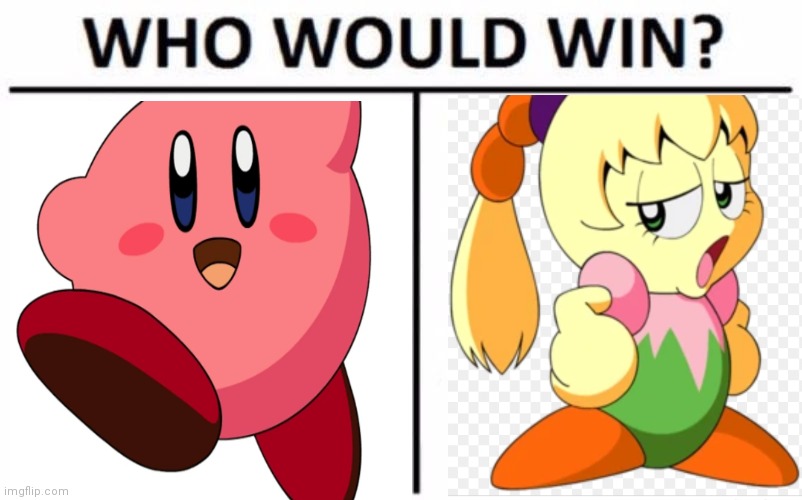 Kirby vs Tiff | image tagged in memes,who would win,funny memes | made w/ Imgflip meme maker