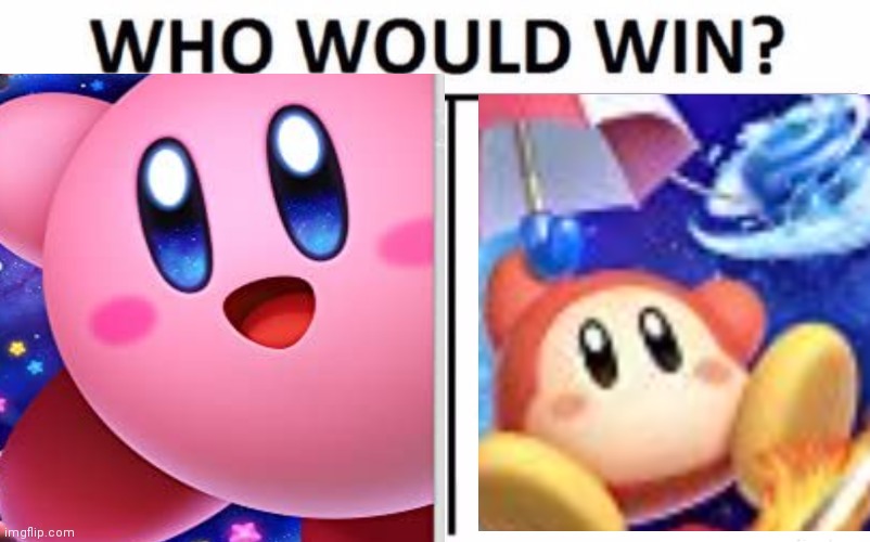 Kirby vs parasol Dee | image tagged in funny memes | made w/ Imgflip meme maker