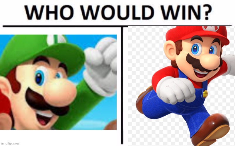 Luigi vs Mario | image tagged in funny memes | made w/ Imgflip meme maker