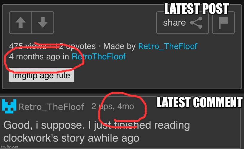 Retro is not back | LATEST POST; LATEST COMMENT | made w/ Imgflip meme maker