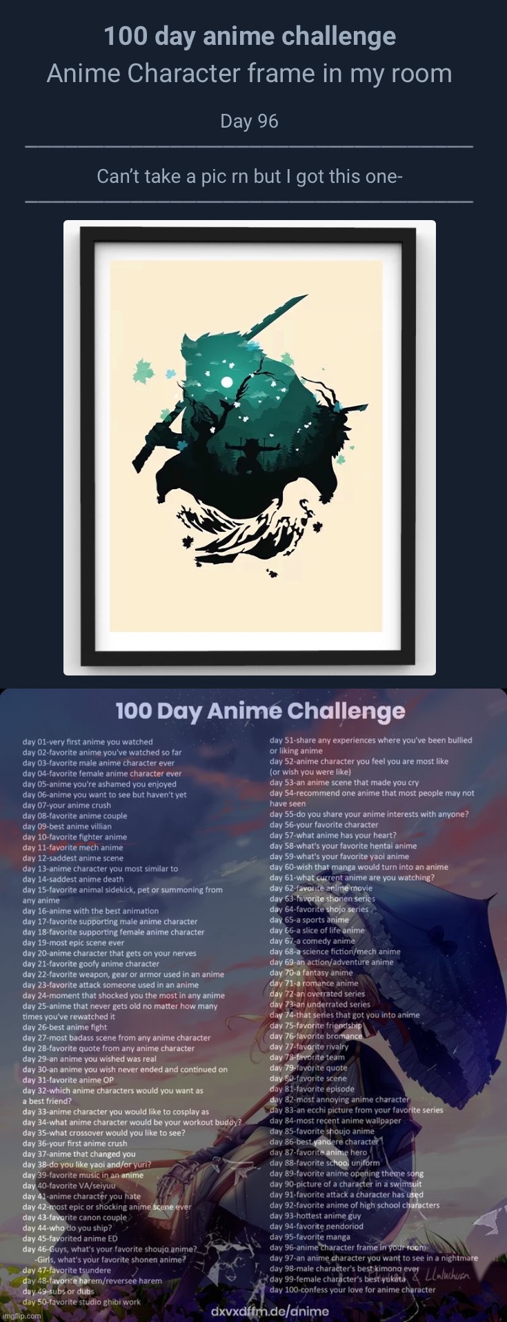 image tagged in 100 day anime challenge | made w/ Imgflip meme maker