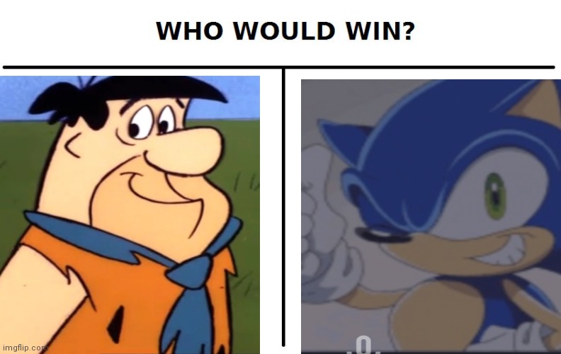 Fred vs Sonic | image tagged in who would win,funny memes | made w/ Imgflip meme maker