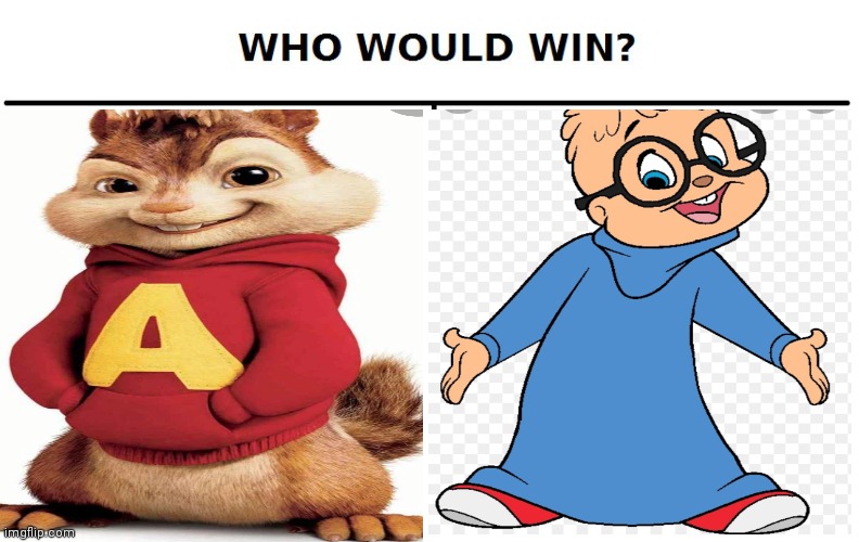 Alvin vs Simon | image tagged in who would win,funny memes | made w/ Imgflip meme maker