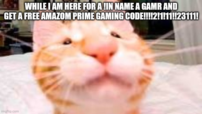 Fr tho | WHILE I AM HERE FOR A !IN NAME A GAMR AND GET A FREE AMAZOM PRIME GAMING CODE!!!!2!1!11!!23111! | image tagged in my dog is extra crunchy and has diarrhea | made w/ Imgflip meme maker