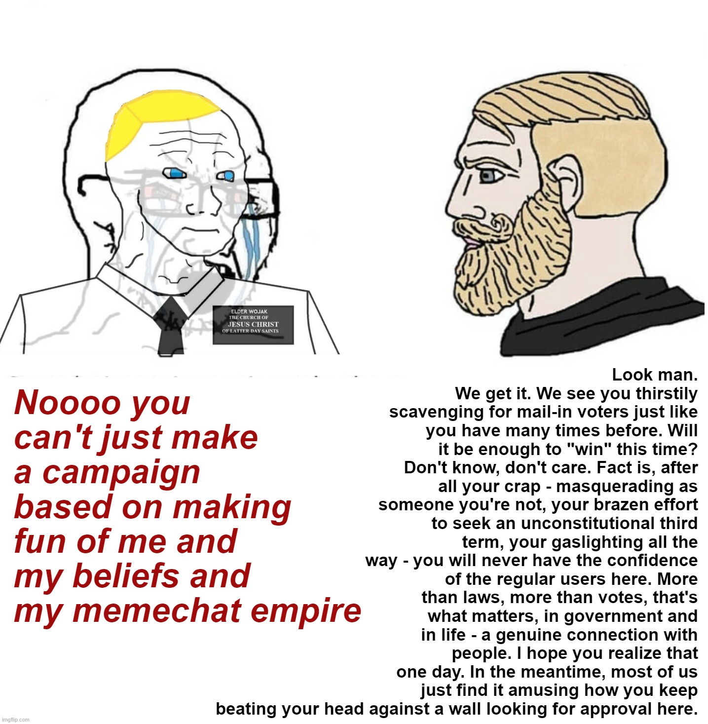 The Chad Meme Maker vs. the [REDACTED] : r/memes