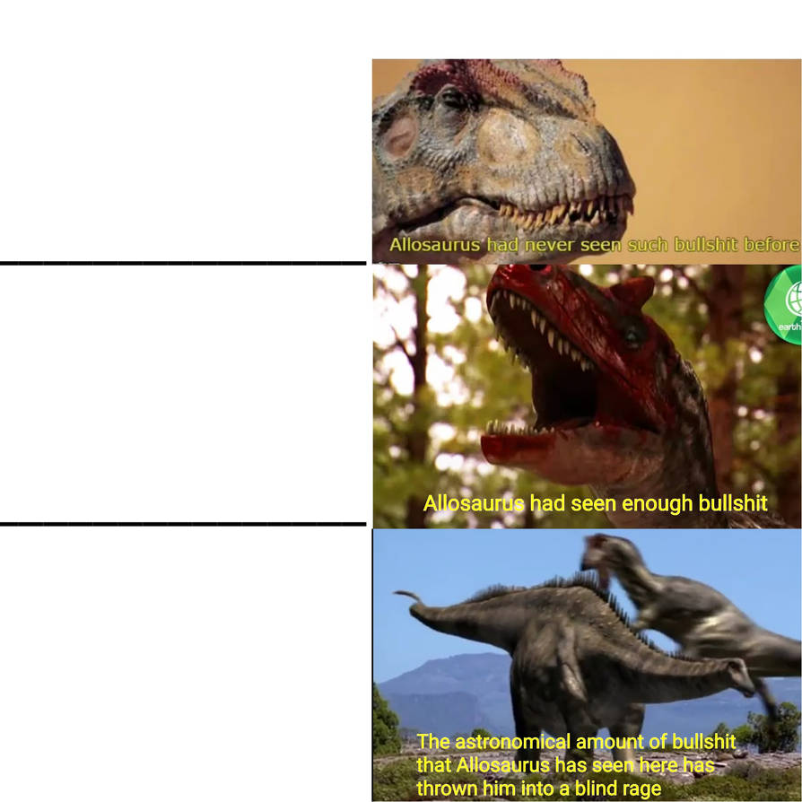 Allosaurus Bullshit Blank Meme Template