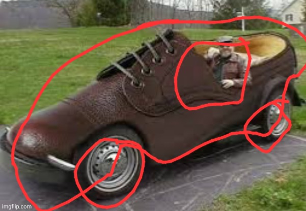 image tagged in shoe car | made w/ Imgflip meme maker