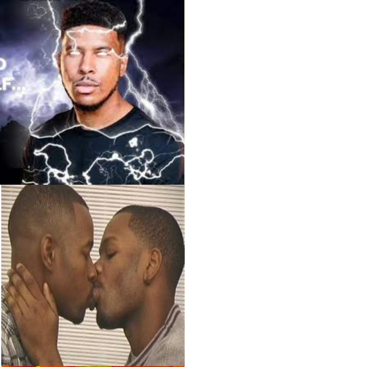 High Quality you should kiss your homie NOW Blank Meme Template