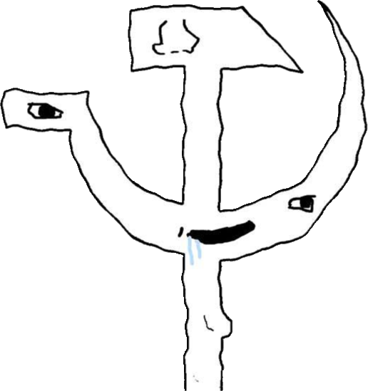 High Quality hammer and sickle brainlet Blank Meme Template