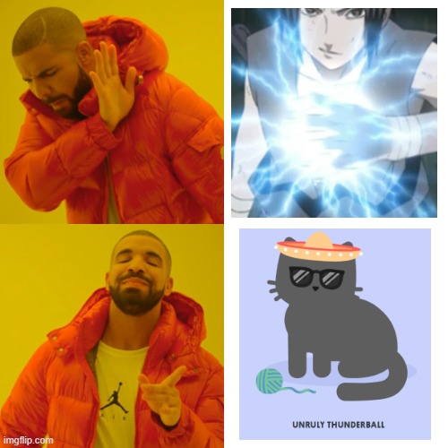 Chidori | image tagged in memes,drake hotline bling | made w/ Imgflip meme maker