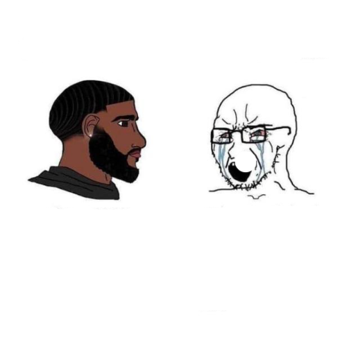 High Quality rapper vs soyboy Blank Meme Template