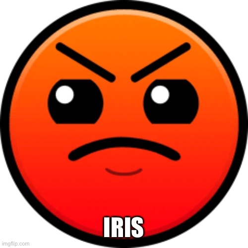 harder face | IRIS | image tagged in harder face | made w/ Imgflip meme maker