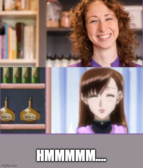Sometimes it just happens by accident... | HMMMMM.... | image tagged in lookalike,totally looks like,fun,guess who,anime,characters | made w/ Imgflip meme maker