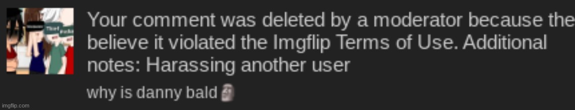 it was donald (i checked mod logs) | made w/ Imgflip meme maker