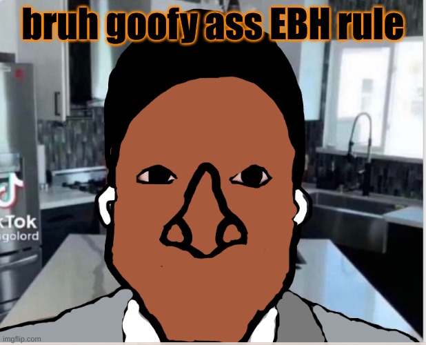 n | bruh goofy ass EBH rule | image tagged in n | made w/ Imgflip meme maker