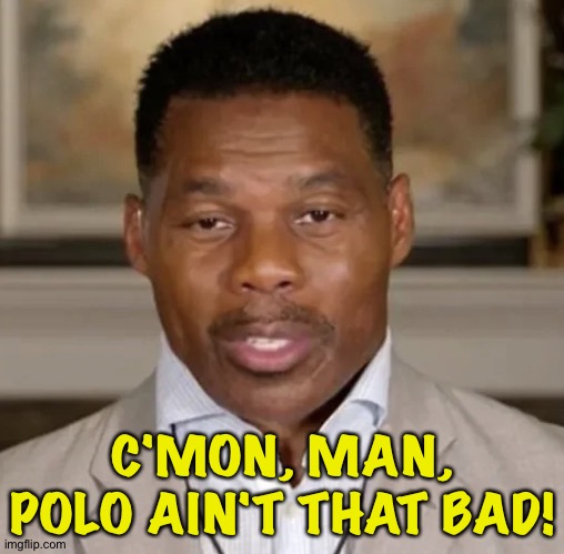 Herschel BrainTrust Walker | C'MON, MAN, POLO AIN'T THAT BAD! | image tagged in herschel braintrust walker | made w/ Imgflip meme maker