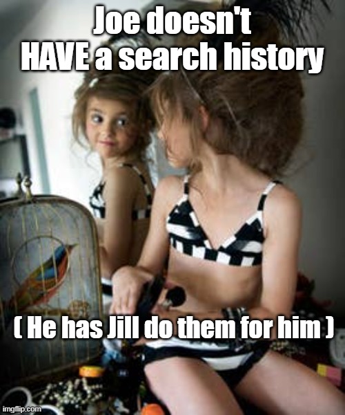 Joe doesn't HAVE a search history ( He has Jill do them for him ) | made w/ Imgflip meme maker
