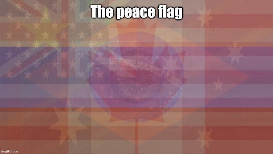 And I obviously mean world peace | The peace flag | image tagged in multilingual stream flag | made w/ Imgflip meme maker