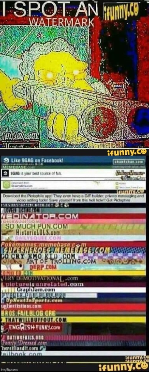 image tagged in i spot an ifunny watermark,many watermarks | made w/ Imgflip meme maker