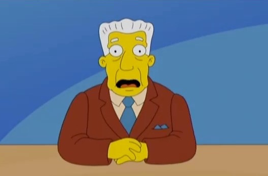 High Quality Simpson news anchor Blank Meme Template