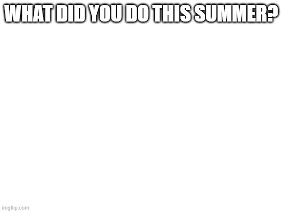 i went to australia | WHAT DID YOU DO THIS SUMMER? | image tagged in blank white template | made w/ Imgflip meme maker