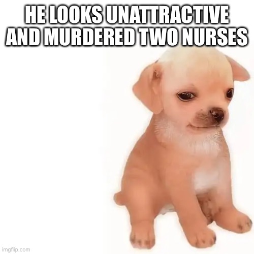 Unos pedillos | HE LOOKS UNATTRACTIVE AND MURDERED TWO NURSES | image tagged in unos pedillos | made w/ Imgflip meme maker