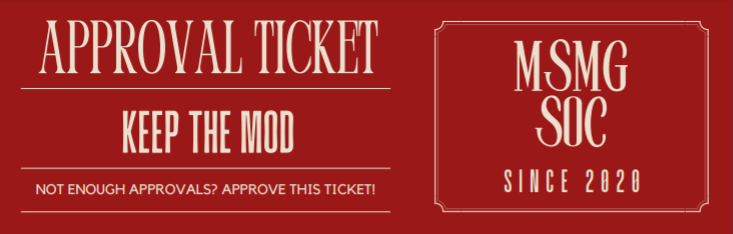 MSMGSOC APPROVAL TICKET Blank Meme Template