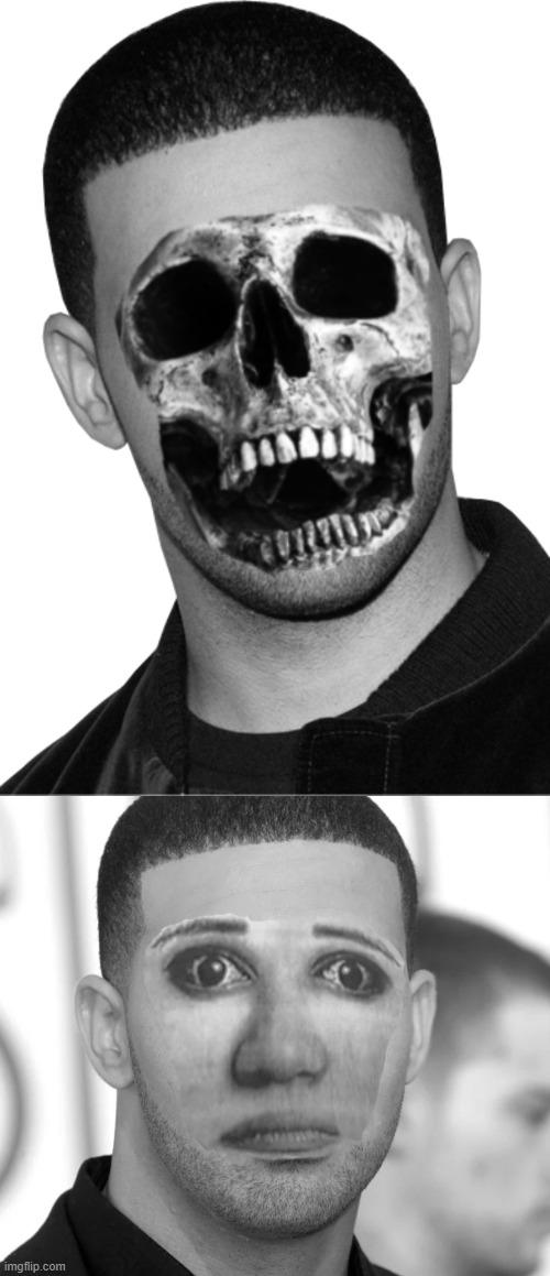 Messing with Drake | image tagged in cursed image,photoshop | made w/ Imgflip meme maker