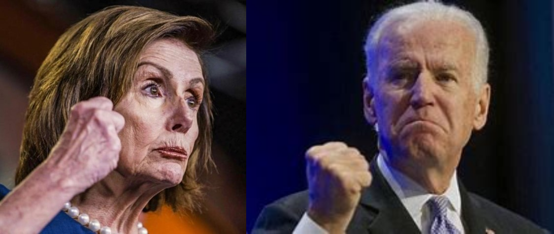 High Quality Pelosi and Biden want to punch Trump Blank Meme Template