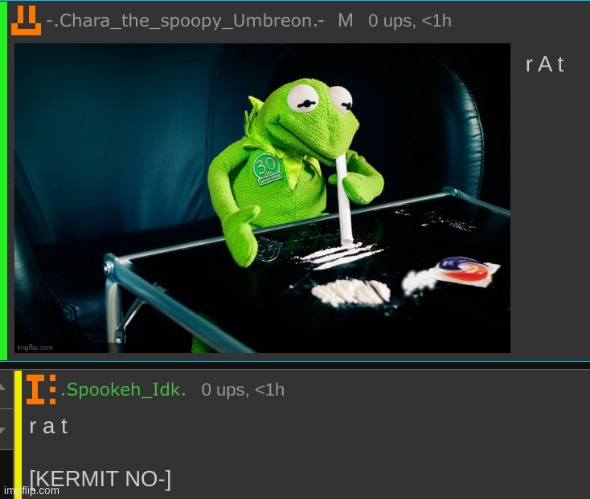 KERMIT STOP- | image tagged in idk,stuff,s o u p,carck | made w/ Imgflip meme maker