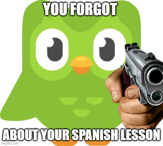 ｄｕｏｌｉｎｇｏ | YOU FORGOT; ABOUT YOUR SPANISH LESSON | image tagged in funny | made w/ Imgflip meme maker
