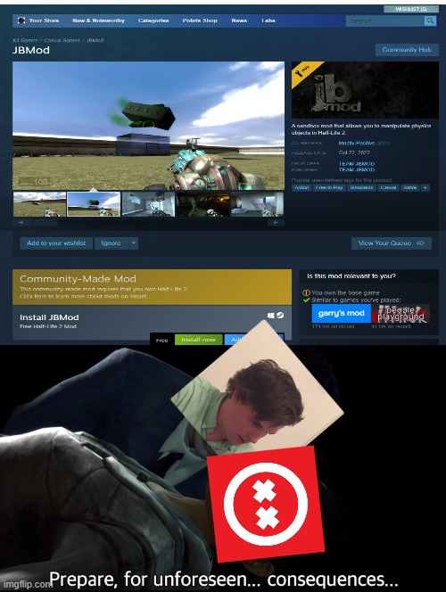 image tagged in garry's mod,steam,valve,pc gaming | made w/ Imgflip meme maker