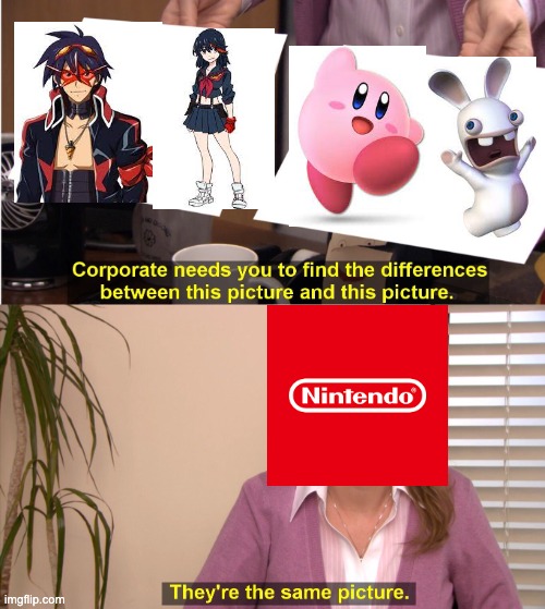 They're The Same Picture | image tagged in memes,they're the same picture,nintendo,kirby,anime | made w/ Imgflip meme maker