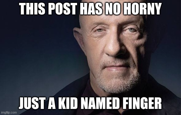 just a kid named finger | THIS POST HAS NO HORNY; JUST A KID NAMED FINGER | image tagged in kid named,memes,shitpost,no horny,oh wow are you actually reading these tags | made w/ Imgflip meme maker