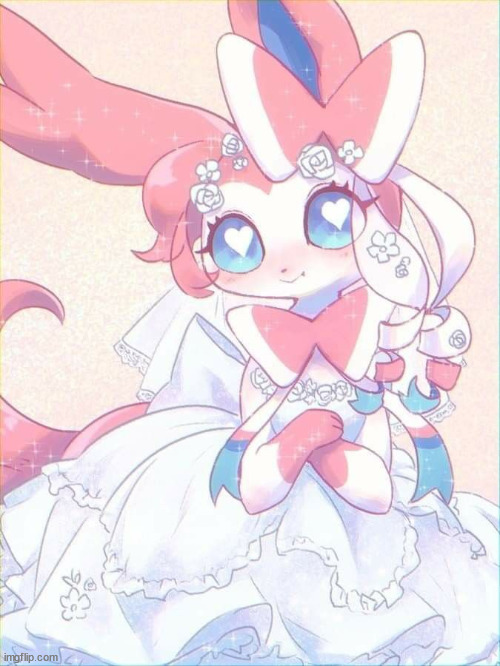 Sylveon in wedding dress | image tagged in sylveon in wedding dress | made w/ Imgflip meme maker