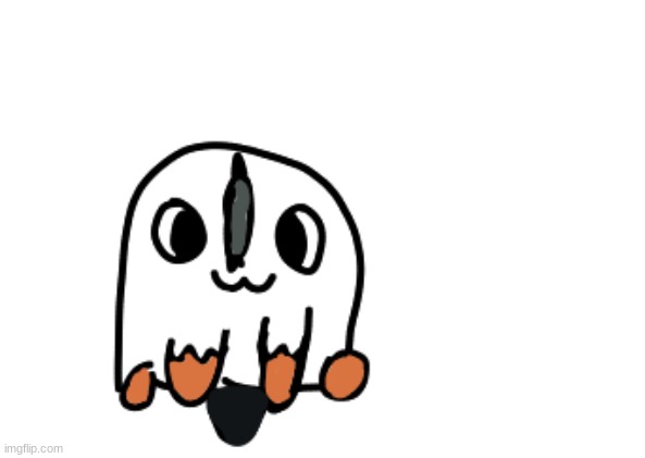 i drew pochita as a ghost for halloween | made w/ Imgflip meme maker
