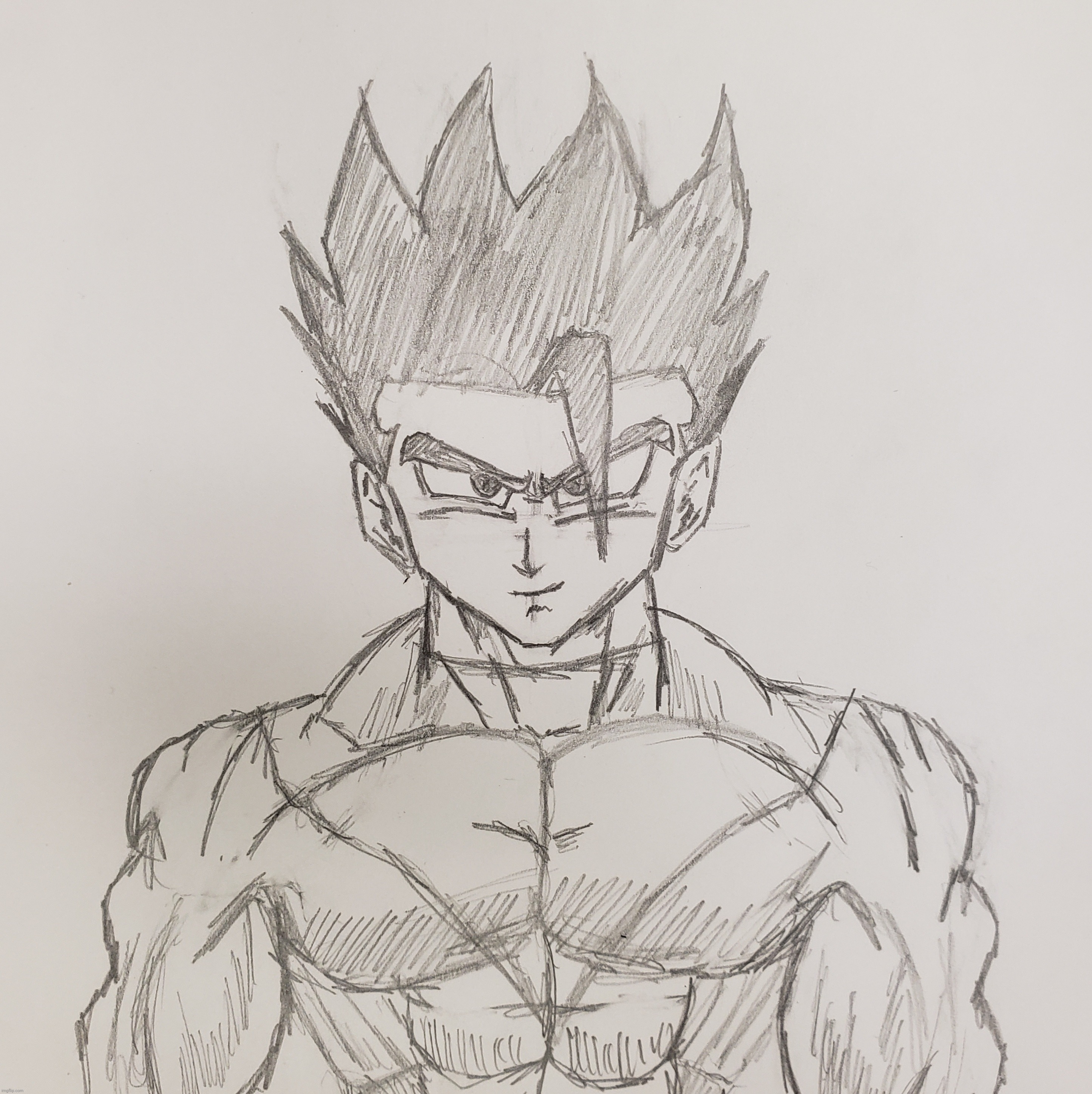 Gohan Sketch 001 | made w/ Imgflip meme maker