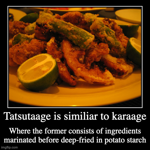 Tatsutaage | image tagged in demotivationals,food | made w/ Imgflip demotivational maker