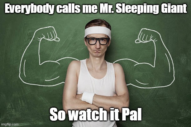 Everybody calls me Mr. Sleeping Giant So watch it Pal | made w/ Imgflip meme maker