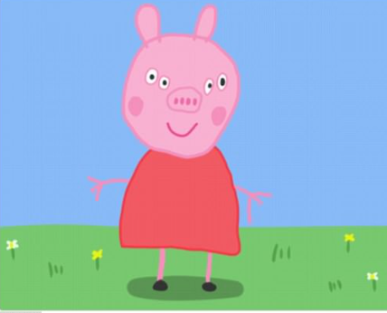 High Quality Front facing peppa pig Blank Meme Template