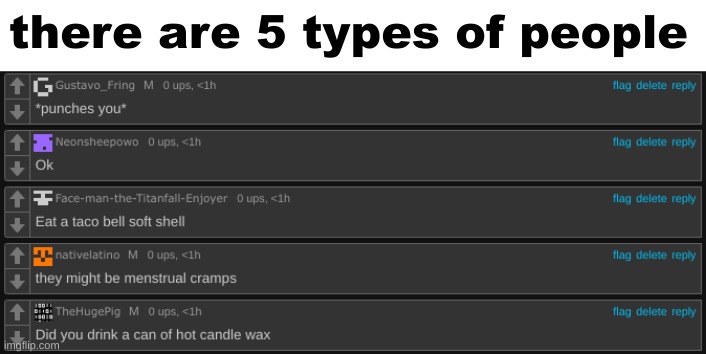 there are 5 types of people | made w/ Imgflip meme maker