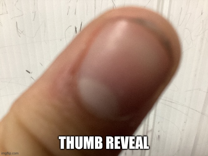 THUMB REVEAL | made w/ Imgflip meme maker