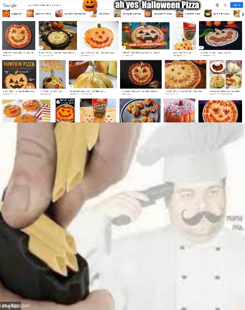 ah yes; Halloween Pizza | image tagged in memes,not funny,unfunny,happy halloween,halloween,pizza | made w/ Imgflip meme maker