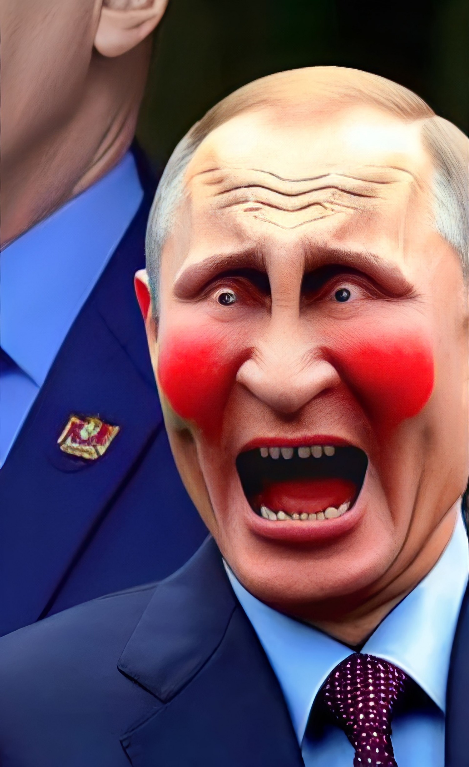 High Quality Terrified screaming little putin Blank Meme Template